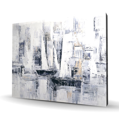 Voiliers de style industriel - décor de toile de bateau de salle de bain