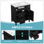Meuble-lavabo 30 po avec lavabo, meuble-lavabo avec un tiroir rabattable et deux tiroirs, tablette réglable, bois massif et panneau de fibres à densité moyenne, noir-129458918