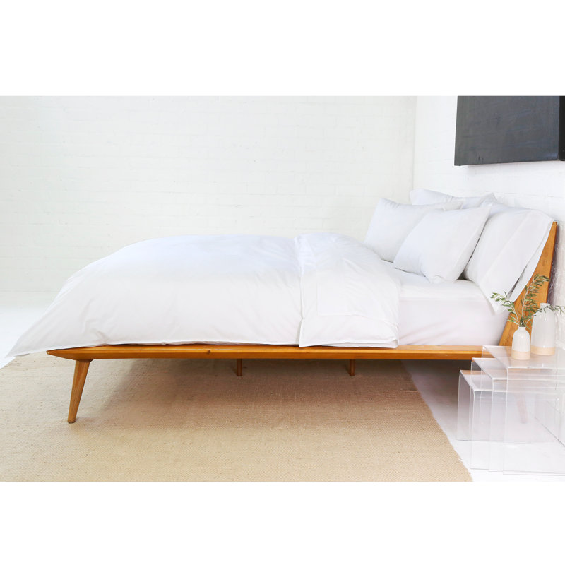 Parker Duvet Cover, Queen Duvet Cover + 2 Standard Shams, White, Percale