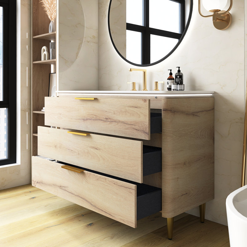 Meuble-lavabo 48 po avec lavabo, 48.03", Naturel