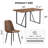 5-Piece Modern  Industrial Rectangular Wood Dining Set with Faux Leather Chairs-1424861328