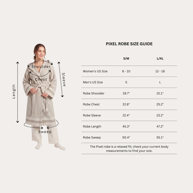 Peignoir Pixel, Sage Green - L/XL