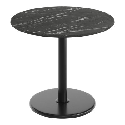 Round Commercial Seamless Surface Tabletop with Table Height Base