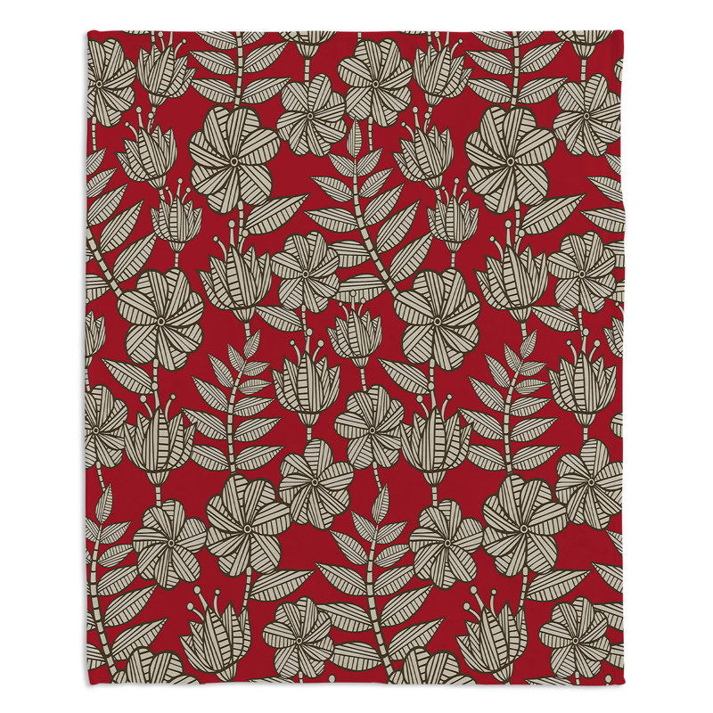 Couverture sherpae douce rouge kenia 1, l 51 po x L 60 po