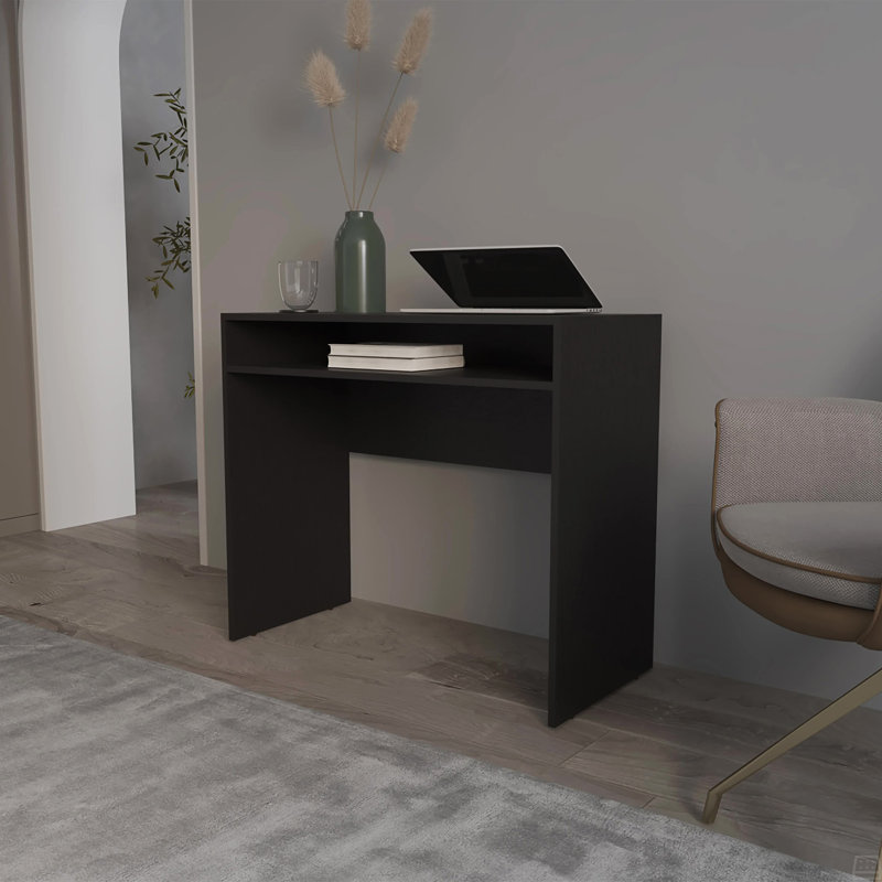 Bureau avec rangement, Noir