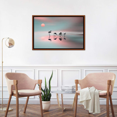 Une famille de flamants roses par Natalia Baras - impression d'art graphique