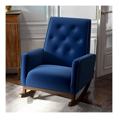 Chaise berçante en bois massif Demetrius
