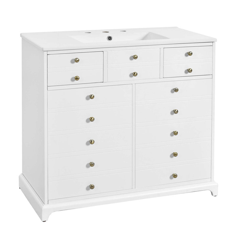Meuble-lavabo sophistiqué avec de multiples caractéristiques fonctionnelles et un design élégant