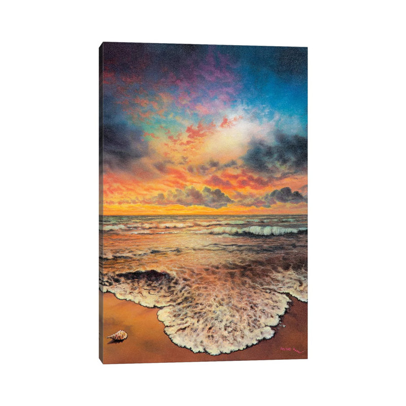Vague après vague par impression, Toile tendue, H 12 po x l 8 po x P 0,75 po