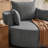 Chunni 360° Swivel Chenille Accent Chair with Removable Pillows-121418737-120198608