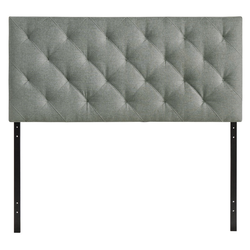 Tête de lit en tissu Theodore, gris, Double
