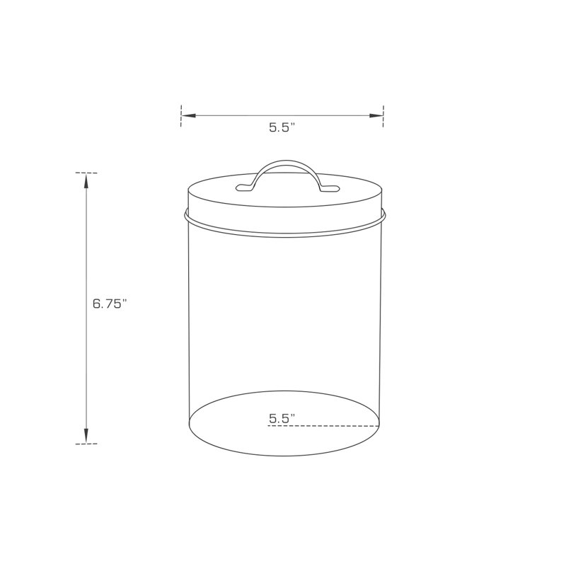 Casper Powder Blue Metal Airtight Treat Canister