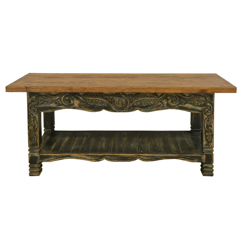 Console Midnight Feather en noir délavé, Bois moyen / noir