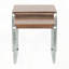 Tables gigognes modernes Tea Side en acier inoxydable et noyer
