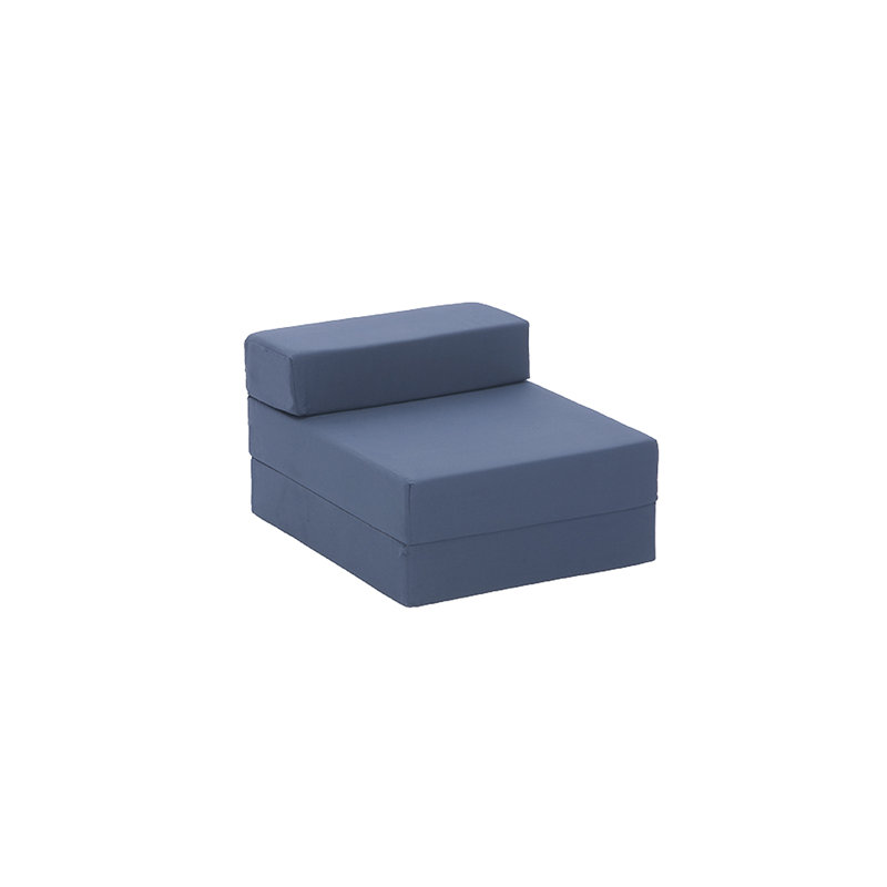 Vanhoose Upholstered Convertible Chair, 38cm H x 55cm W x 71cm D, Mid Blue