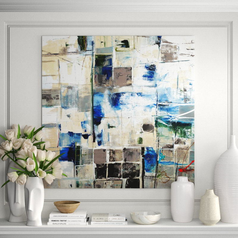 Window Message Print by Chelsea Art Studio, Brush Gel, 47" H x 47" W x 1.5" D