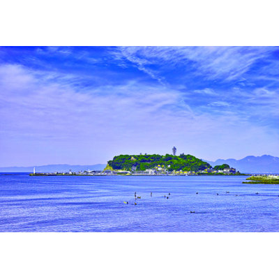 Enoshima by 7maru - Wrapped Canvas Print