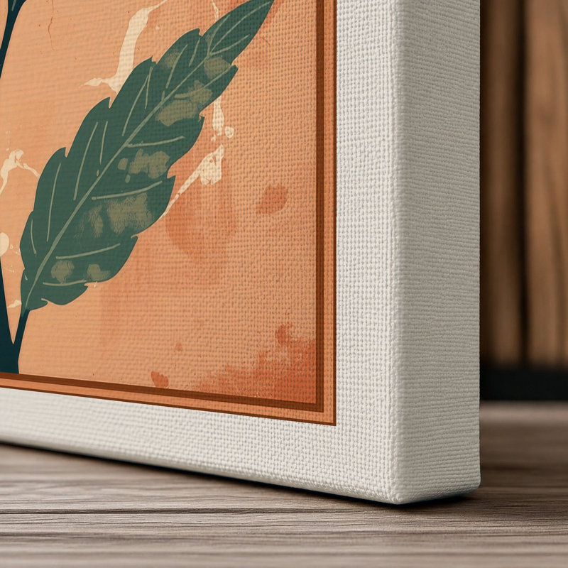 Pressed Flower Study Botanical - Wrapped Canvas, 36x24 - 91.4 x 61.0 cm, Cream Border