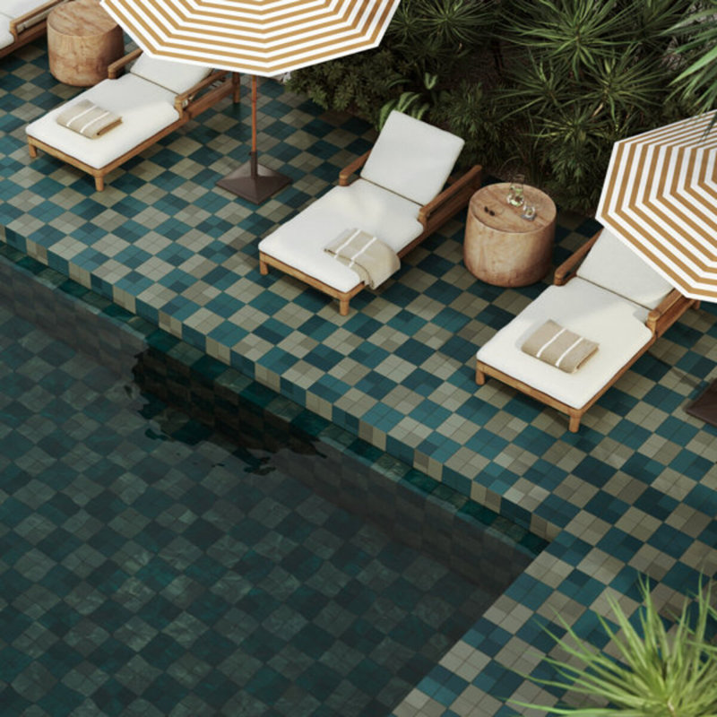 Born 5X5 Matte Porcelain Tile, Sage Green