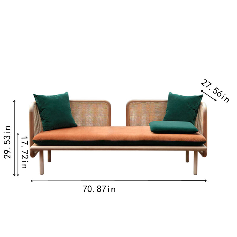 Microfiber/Microsuede Upholstered Bench