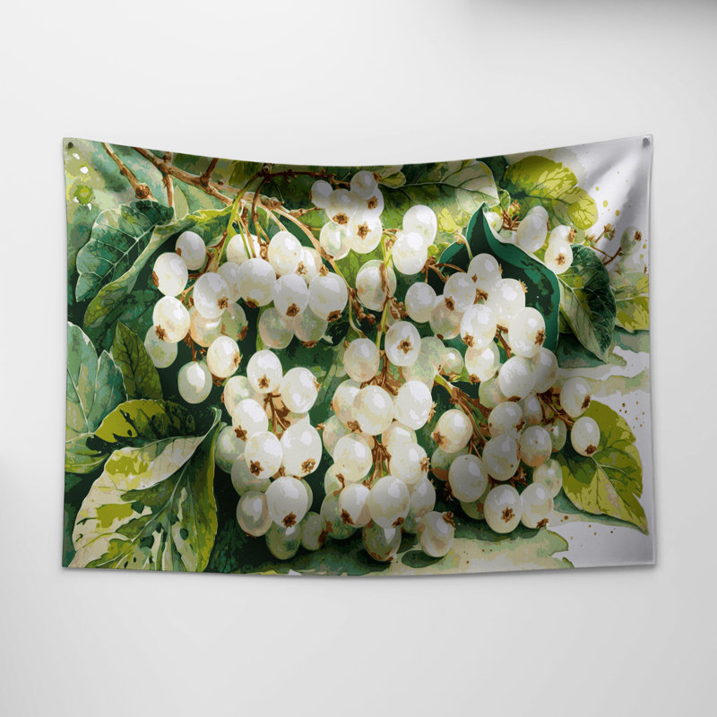 Tapisserie murale «Fruit groseille», 68 po x 80 po