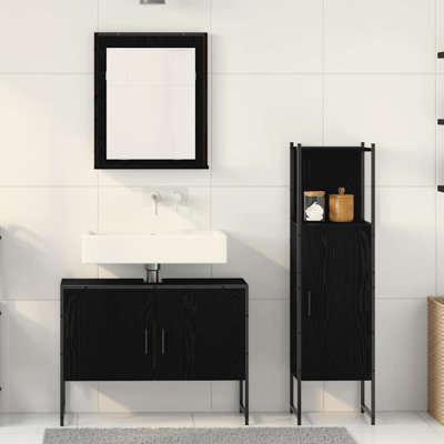 Bathroom Furniture Set With Door 3 Pcs 33 X 33 X 120.5 Cm