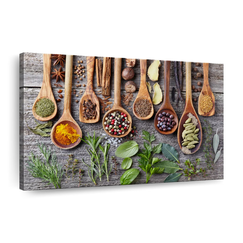 Herbs And Spices Canvas Print, 26" H x 39" W x 1.25" D