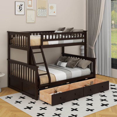 Twin Over Full Bunk Bed With Drawers