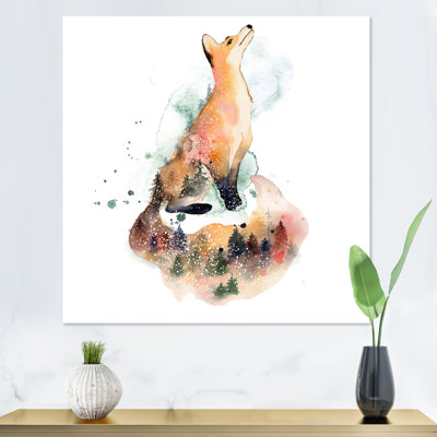 " Cartoon Orange Fox I "