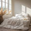 Ensemble de housse de couette 100% lin français naturel (plusieurs tailles et couleurs)-68881085-87099303