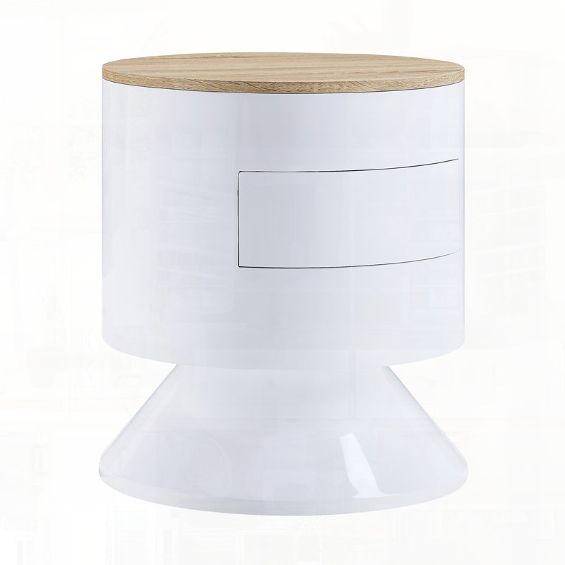 Accent Table with Display and Utility Function