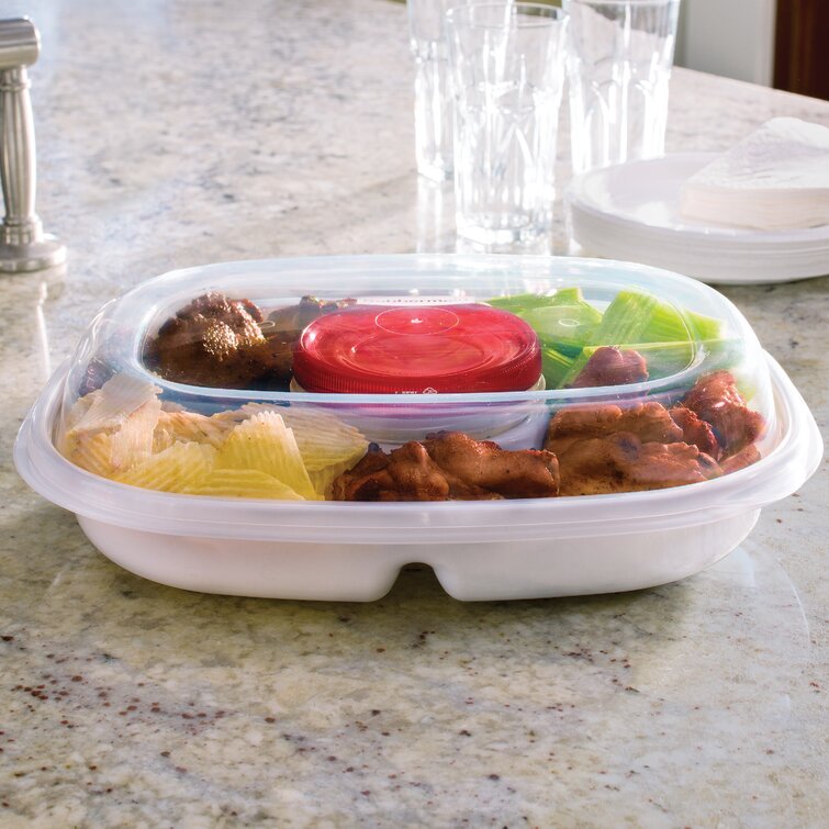 Rubbermaid Party Platter With Lid & Twist And Seal