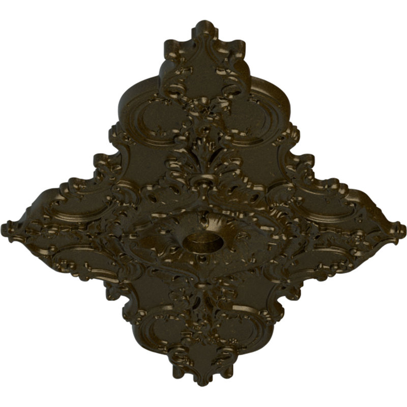 Médaillon de plafond Endurathane Galveston, P 51 po x P 3 5/8 po x P 3 3/8 po (convient aux auvents jusqu'à 5 7/8 po), finition brique réfractaire peinte à la main