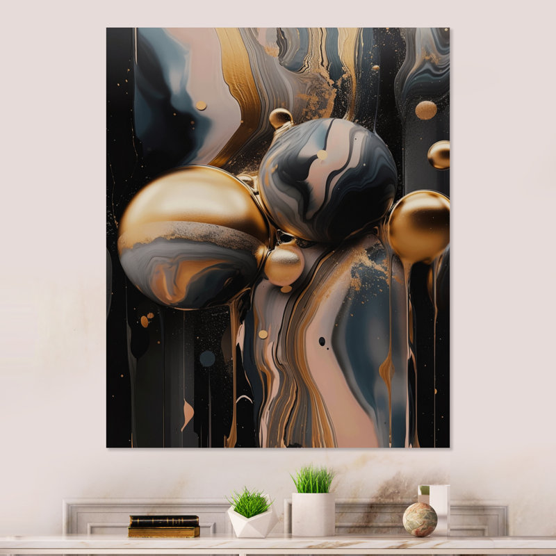 Glam Abstract Wall Decor, 40" H x 30" W x 1" D