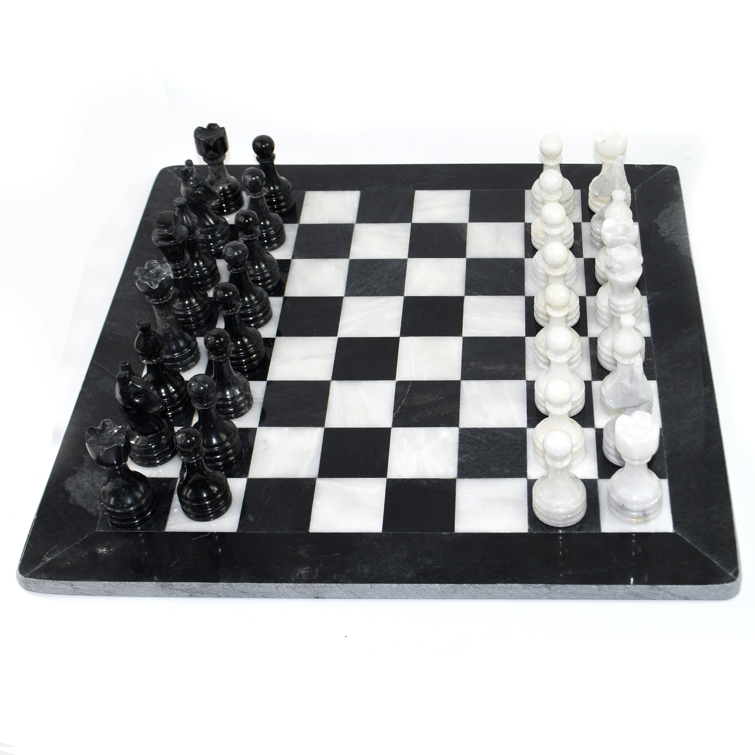 CHESS BOARD Chess board in ceramic, black and white with…