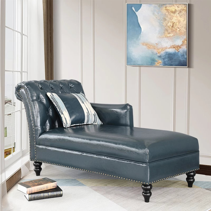 Chaise longue Degraaf, Retour à gauche, Bleu foncé
