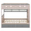 Lit superposé avec lumières DEL, lit superposé de style château en bois avec tiroirs de rangement et tablette-2047316911-2047316906