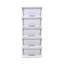 Armoire de rangement en plastique à 5 tiroirs, organisateur durable blanc transparent pour vêtements, chambre à coucher, salle de bain, placard et bureau-357369871