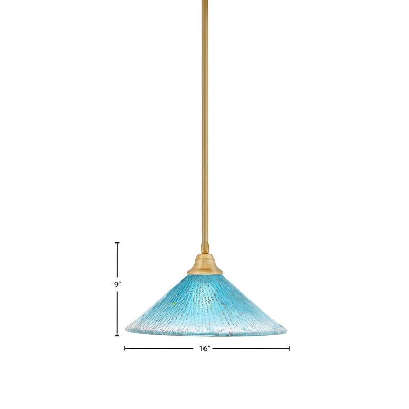 Luminaire suspendu simple à 1 lumière Edge, Laiton