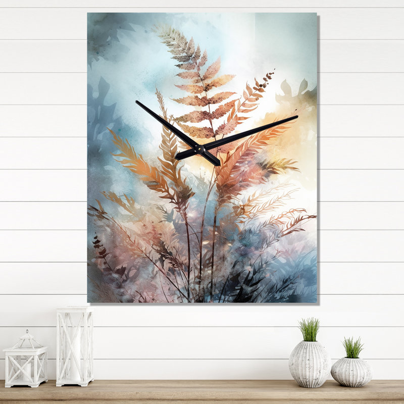 Horloge murale Fern Fantasia II, H 28 po x l 12 po x P 1 po