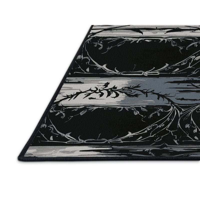 Dark Ivy Rug, Rectangle 6' x 9'