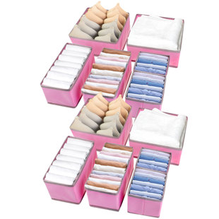 Rebrilliant 12Pcs Drawer Dividers Desk Drawer Organizer Tray, 4