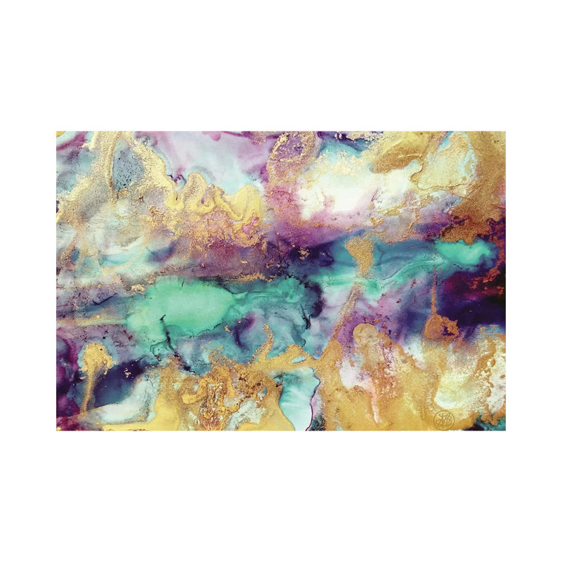 Liquid Gold 1 Piece Wrapped Canvas Wall Art, 30.48cm H x 45.72cm W