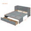 Lit escamotable double avec port USB et grand tiroir, gris-629665012-629665019