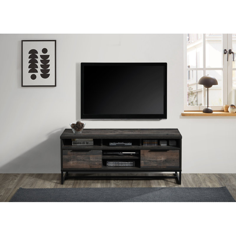 Holli Unfinished TV Stand for TVs up to 43", Rustic Gray