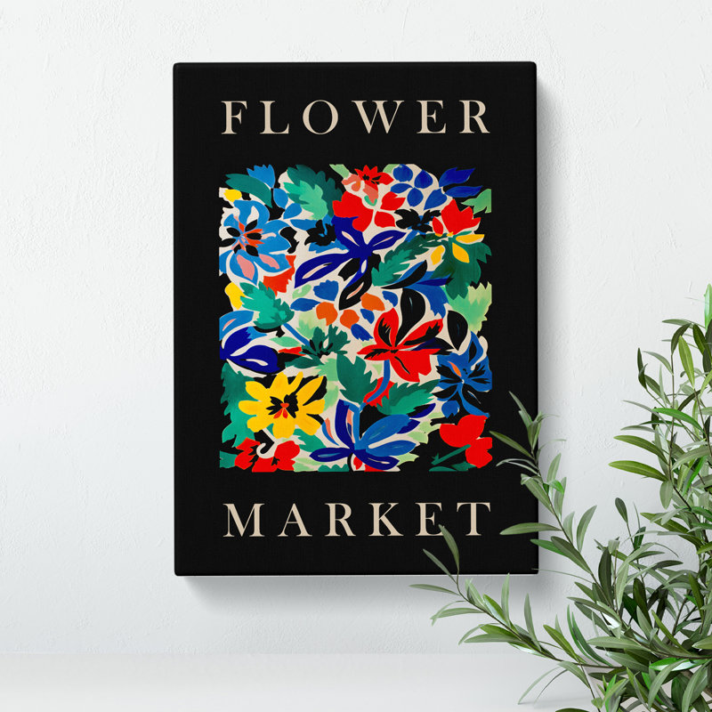 XMKTMKT-133 Black Collection Flower Market Exhibition No.5 - Wrapped Canvas