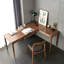 Bureau de style nordique en L en noyer-246224991