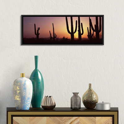" Silhouette Of Saguaro Cacti (Carnegiea Gigantea) On A Landscape, Saguaro National Park, Tucson, Pima County, Arizona, USA #5 " by Panoramic Images