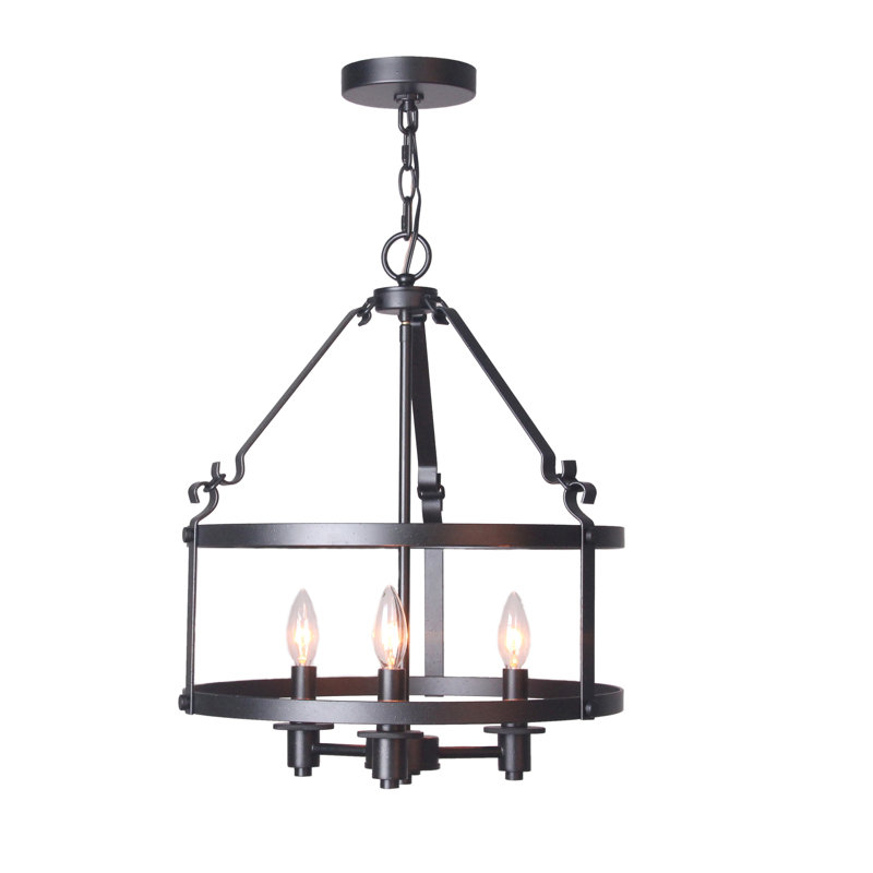 Lustre cylindrique 3 lumières lanterne Revere