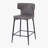 Counter Height Upholstered Bar Stools with Wing back and Metal Footrest